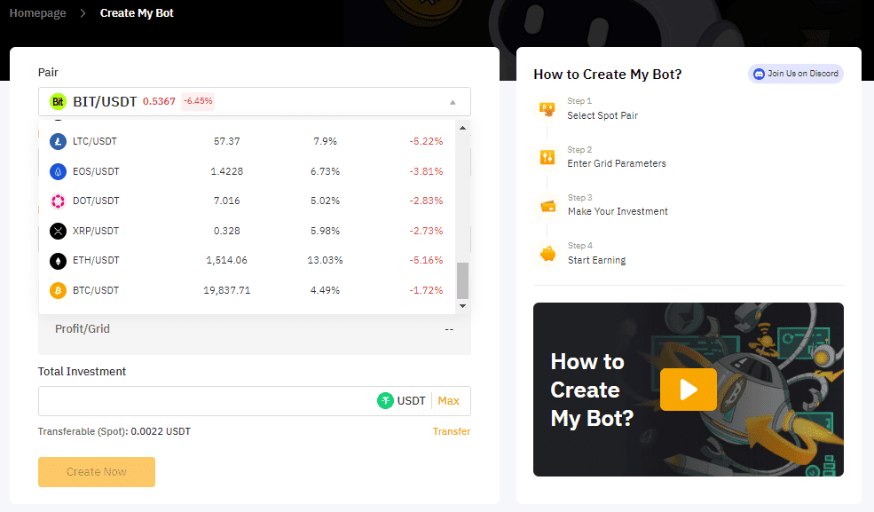 ใช้บอทเทรดสปอตง่าย ๆ ไม่มีค่าธรรมเนียม ด้วย Grid Bot จาก Bybit