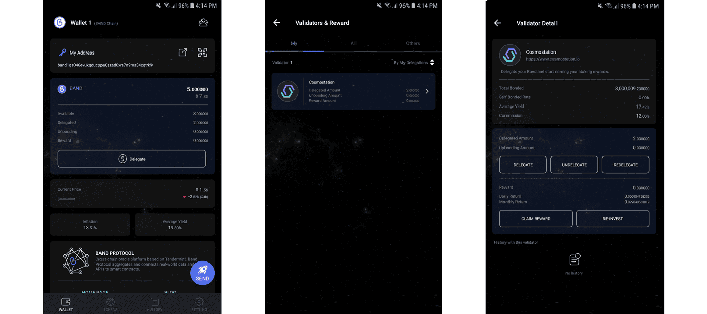 [รีวิว] ขั้นตอนการ Staking เหรียญ Band เพื่อรับปันผล ผ่าน CosmoScan และ Mobile App