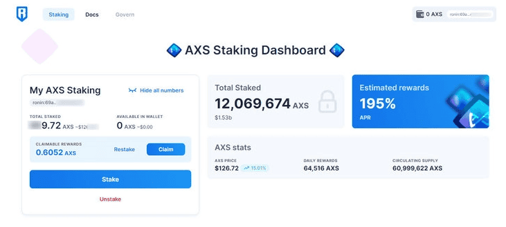 คู่มือการ Staking โทเค็น AXS จาก Axie Infinity ทีละขั้นตอน