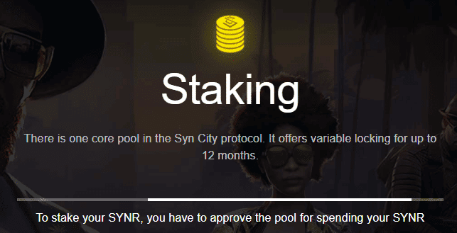 เปิดคู่มือ How To Stake “SYN CITY (SYNR)” — เกมเมตาเวิร์สมาเฟียเจ้าแรก