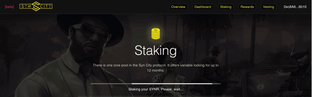 เปิดคู่มือ How To Stake “SYN CITY (SYNR)” — เกมเมตาเวิร์สมาเฟียเจ้าแรก