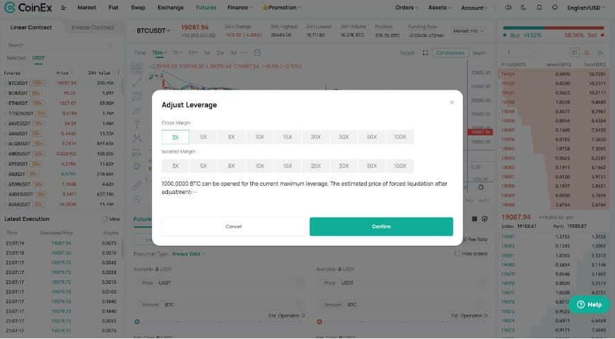 รีวิว การซื้อขาย Futures บนเว็บเทรด CoinEx