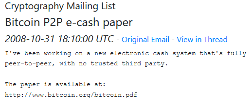 Happy Birthday!!! วันนี้เป็นวันครบรอบ 11 ปีที่ Satoshi Nakamoto เผยแพร่ White Paper ของ Bitcoin