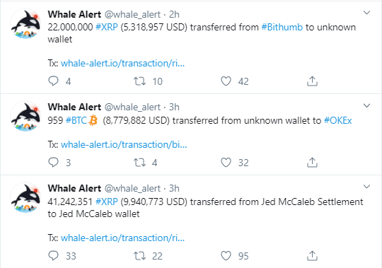 ชุมชน Crypto ผวา!! Jed McCaleb อดีต CTO Ripple เคลื่อนไหว XRP กว่า 41 ล้าน XRP และอาจนำไปสู่การเทขายอีกครั้ง