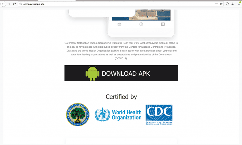 ระวัง!!! แฮ็กเกอร์ปล่อยมัลแวร์เรียกค่าไถ่ Bitcoin ในแอพติดตาม Coronavirus ปลอม บน Android