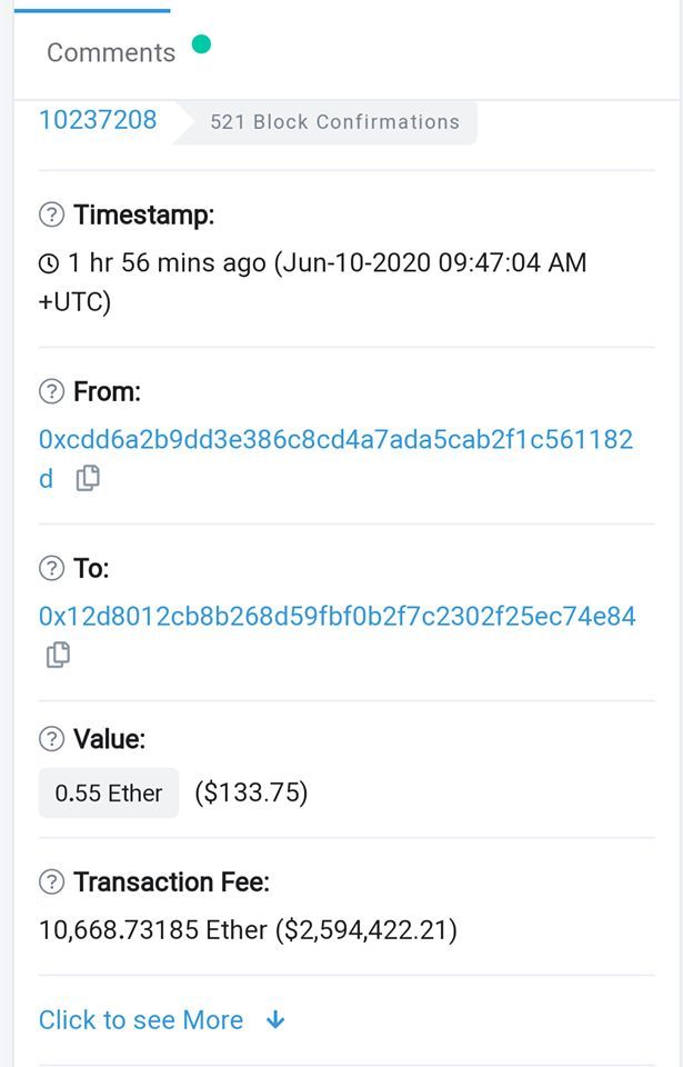 [อัพเดท] กระเป๋า ETH ที่จ่ายค่าธรรมเนียม 80 ล้านบาทเมื่อวานนี้ อาจเกี่ยวข้องกับเว็บเทรด Bithumb