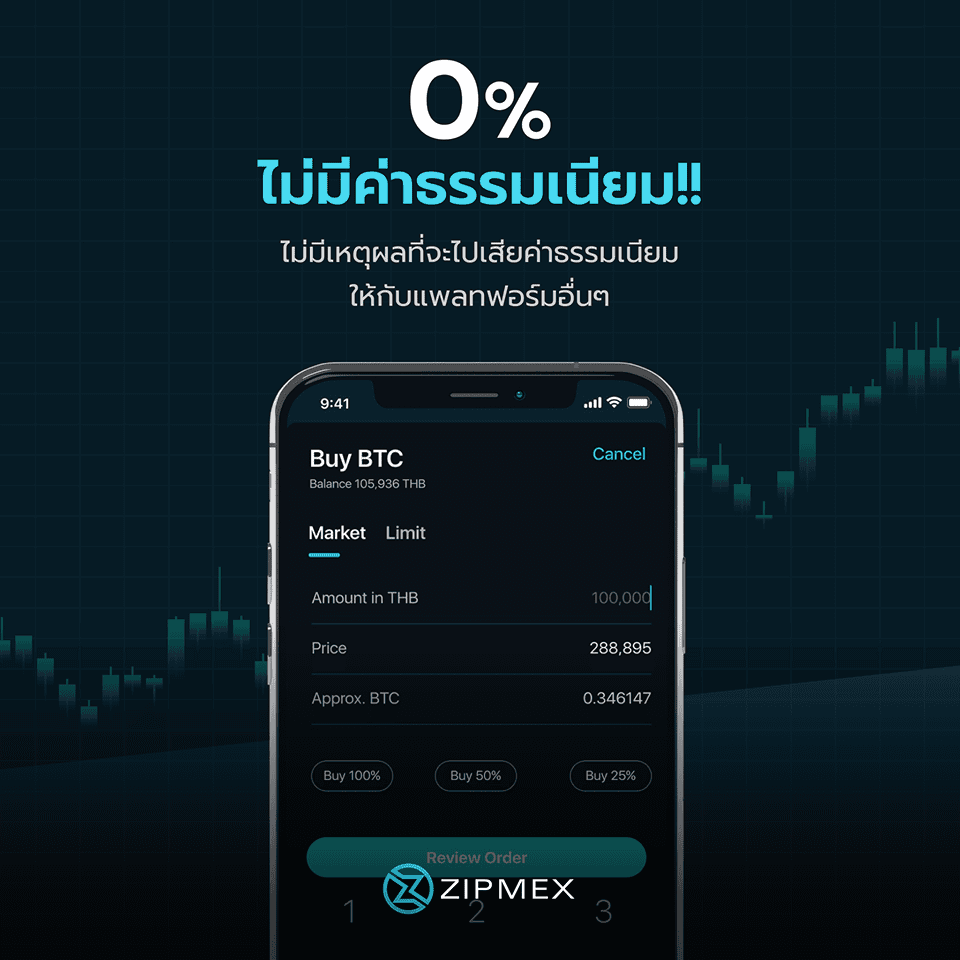 เว็บเทรด Zipmex Thailand จัดโปร Cashback 0.1% เมื่อยอดเทรดรวมมากกว่า 2 ล้านบาท พร้อมฟรีค่าธรรมเนียมการเทรด