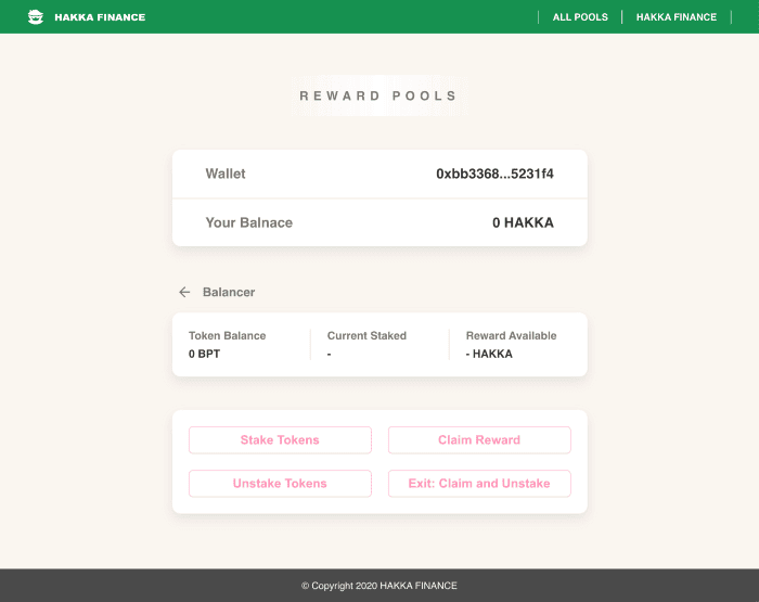 วิธีการขุด Hakka liquidity mining เพื่อรับรางวัลโทเค็น HAKKA ใน Reward Pools