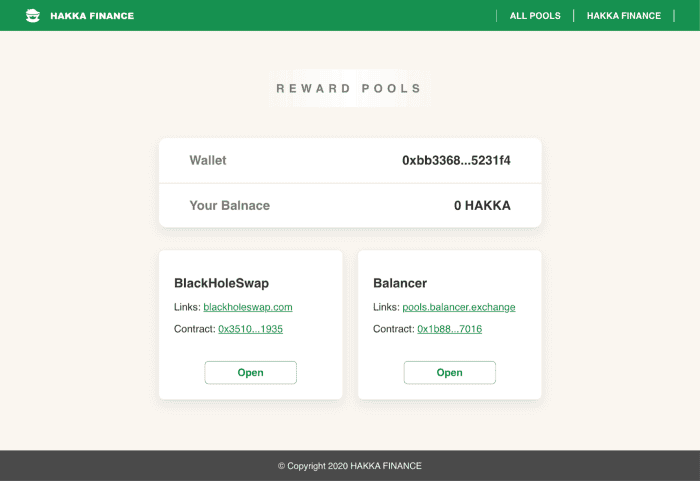 วิธีการขุด Hakka liquidity mining เพื่อรับรางวัลโทเค็น HAKKA ใน Reward Pools