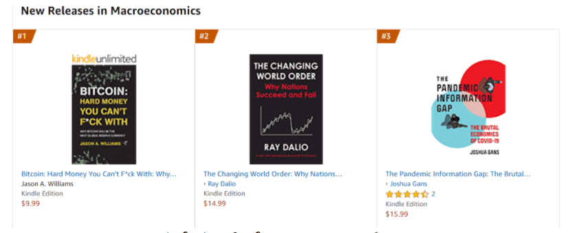 หนังสือเล่มใหม่เกี่ยวกับ Bitcoin ติดอันดับสินค้าขายดีใน Amazon