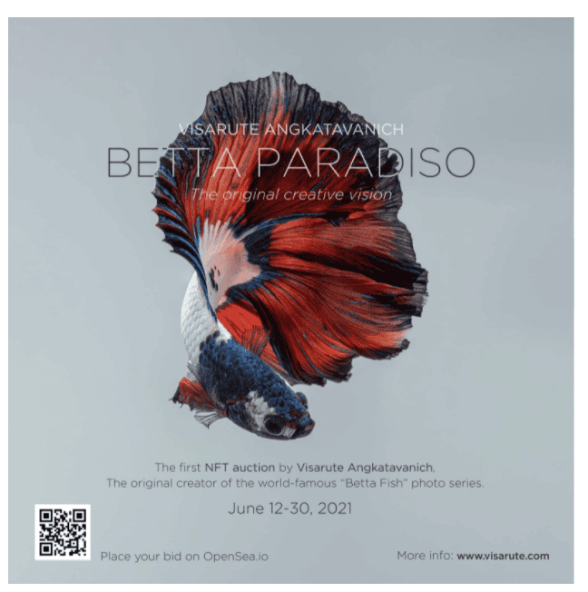 เปิดตัว NFT Art “Siamese Fighting Fish #1” โดย คุณวิศรุต อังคทะวานิช เจ้าของผลงานที่ได้ขึ้นภาพบนสมาร์ทโฟนแบรนด์ดัง