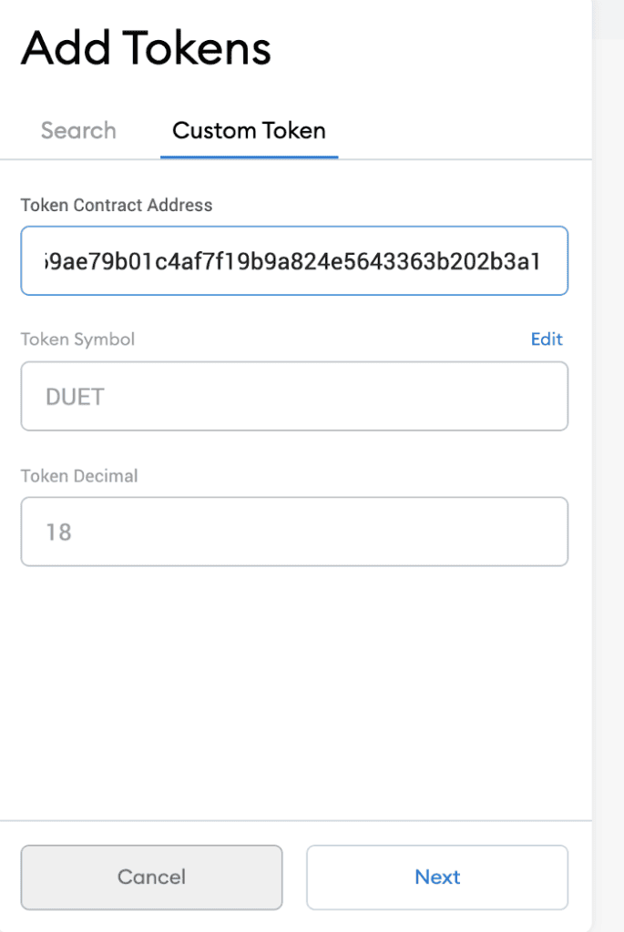 คำแนะนำการเคลม DUET Airdrop สำหรับผู้ชนะใน CoinMarketCap Airdrop