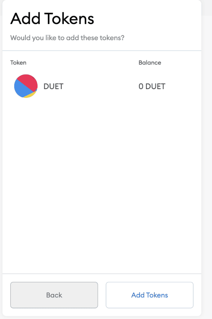 คำแนะนำการเคลม DUET Airdrop สำหรับผู้ชนะใน CoinMarketCap Airdrop