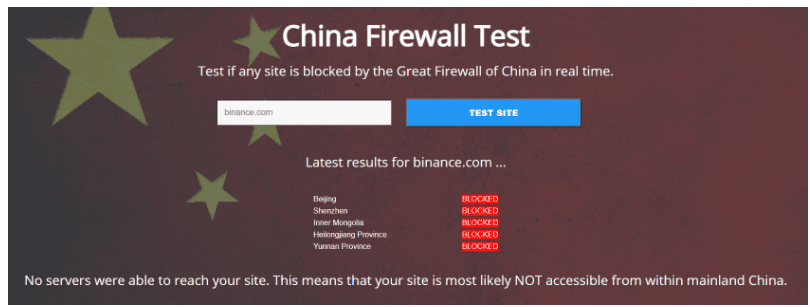 จีนบล็อคการเข้าใช้งาน Binance แล้ว ทั้งแอปและเว็บไซต์ ต้องเข้าผ่าน VPN เท่านั้น