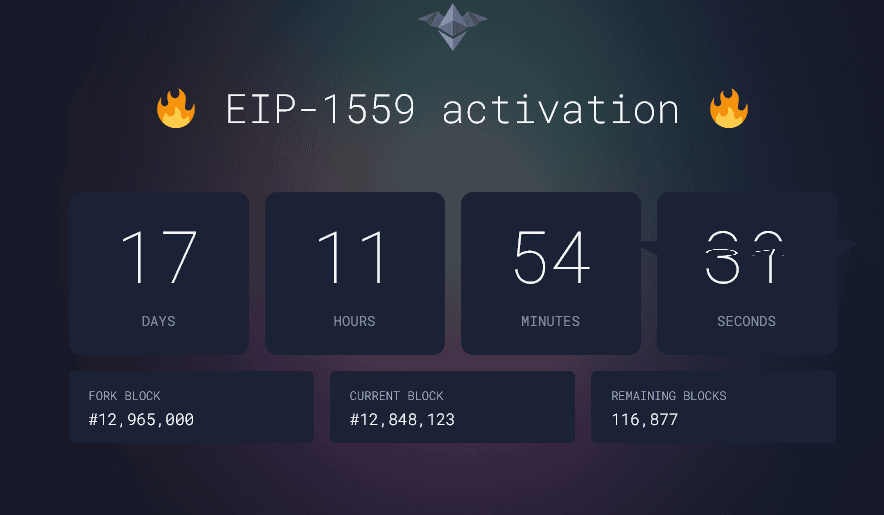 Ethereum Foundation ประกาศการอัพเกรด London และ EIP-1559 จะเกิดขึ้นที่บล็อก 12,965,000