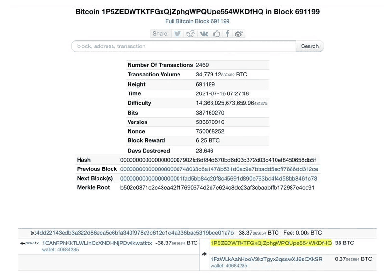 วาฬ Bitcoin ลึกลับที่เทขายที่ราคา $60,000 ได้ซื้อกลับมากกว่า 17,000 BTC ระหว่างราคา $30-39K