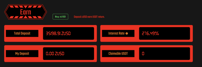 Zerogoki เปิดตัวการ Stake zUSD เพื่อรับ USDT
