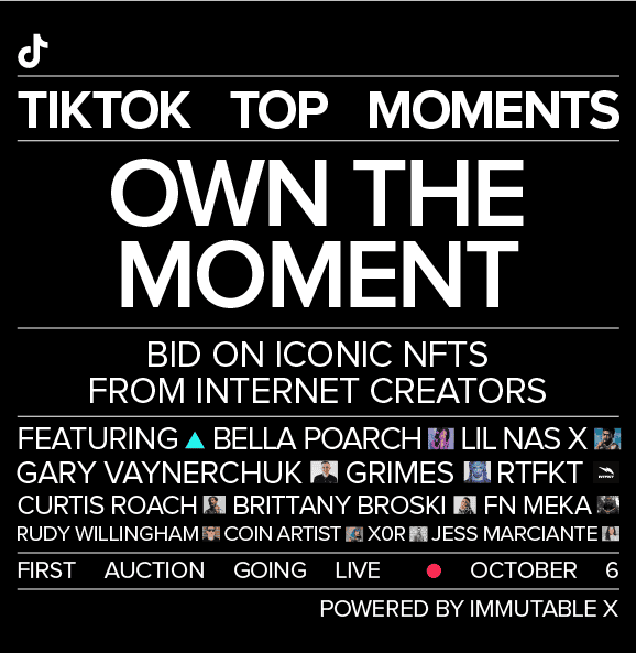 TikTok ลุยตลาด NFT เปิดตัวคอลเลกชัน "TikTok Top Moments"