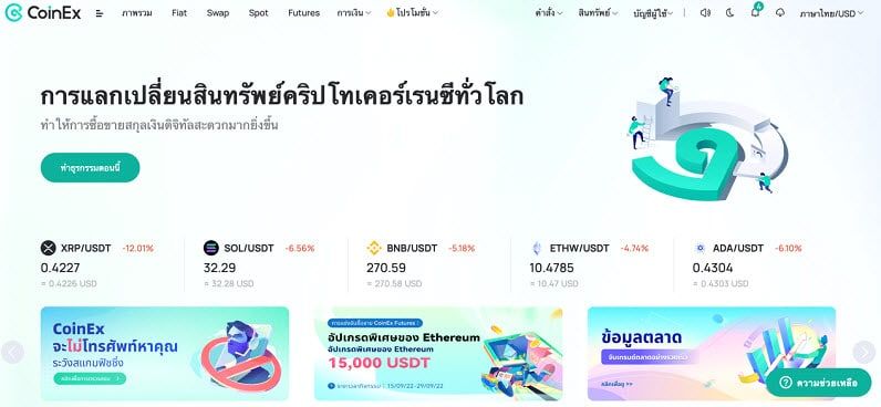 CoinEx เดินหน้าพัฒนาและให้บริการอย่างเต็มที่แก่ลูกค้าทั่วโลก