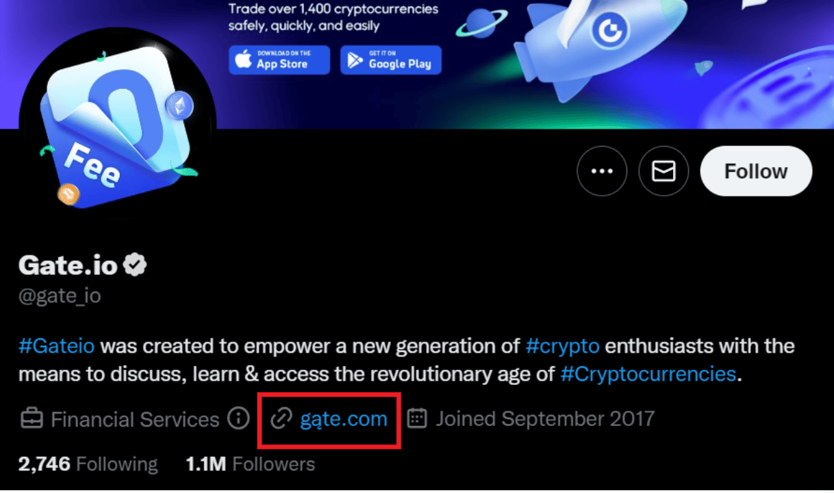 ด่วน! พบบัญชี Twitter Gate.io ถูกแฮ็กแปลง URL แจก USDT
