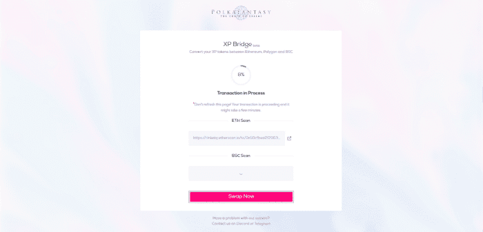นับเวลาถอยหลังเตรียมเปิดตัว PolkaFantasy XP- ETH-BSC-Polygon Bridge