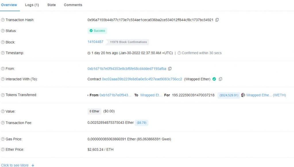 ผู้ใช้ Reddit โชคร้ายรายหนึ่ง เผลอส่ง WETH มูลค่า 16 ล้านบาท ไปที่ Contract Address