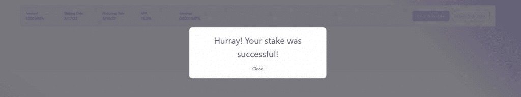วิธี stake “MITA” บน Klaytn Network