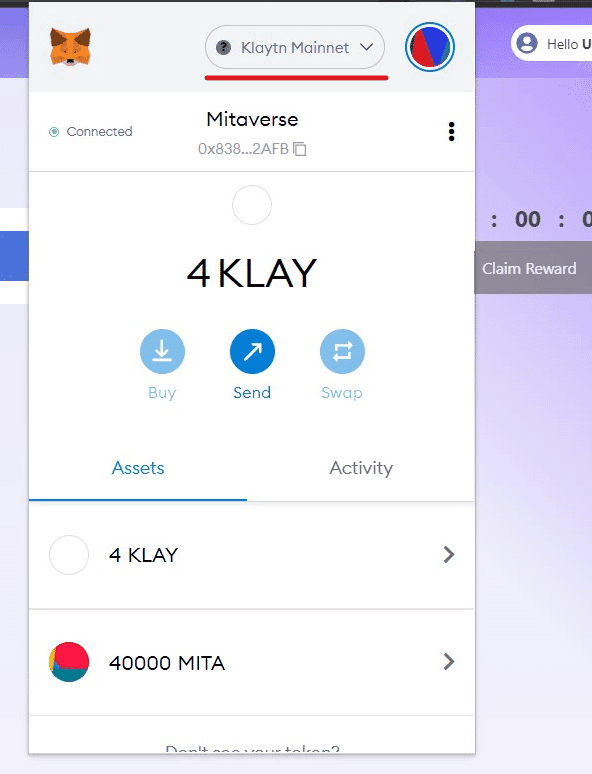 วิธี stake “MITA” บน Klaytn Network