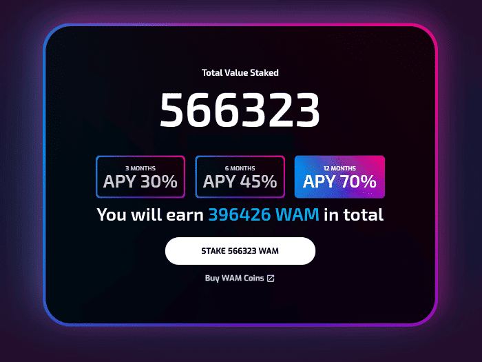 “WAM” เปิดตัวโปรแกรม Stake — พร้อมมอบ WAM ให้คุณแบบจุก ๆ