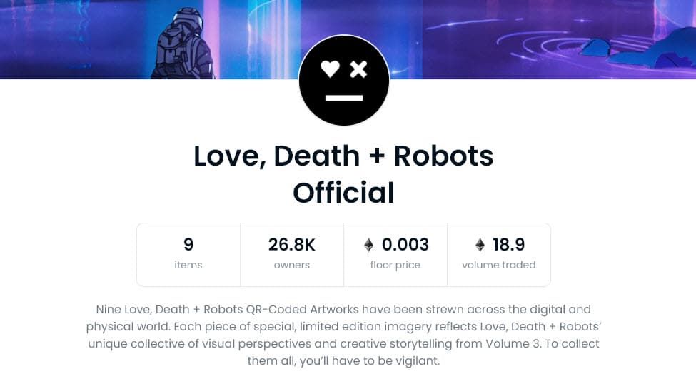 ซีรีย์ "Love, Death + Robots" บน Netflix เปิดตัว NFT สำหรับผู้ชมในสหรัฐอเมริกา