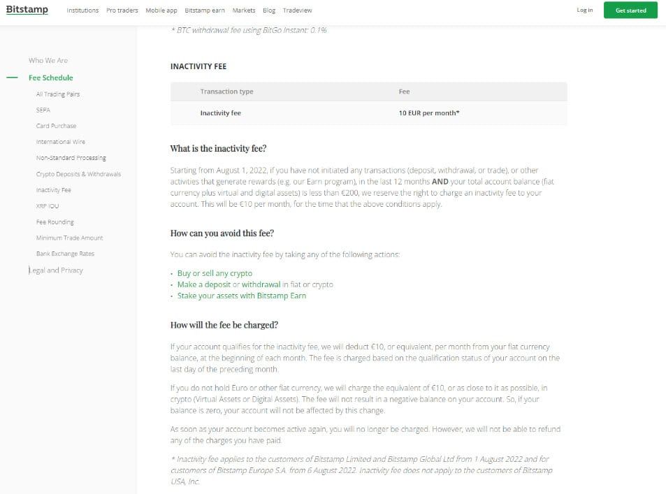 Bitstamp ยกเลิกแผนเก็บ 'ค่าธรรมเนียมการไม่ใช้งานบัญชี' หลังโดนทัวร์ลง