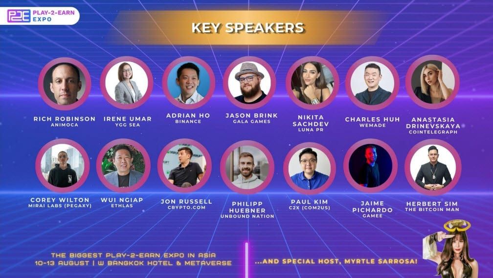 งาน Play-2-Earn Crypto Expo ที่ใหญ่ที่สุดในเอเชียกำลังจะเริ่มขึ้นใน กรุงเทพฯ วันที่ 10 ถึง 13 สิงหาคมนี้