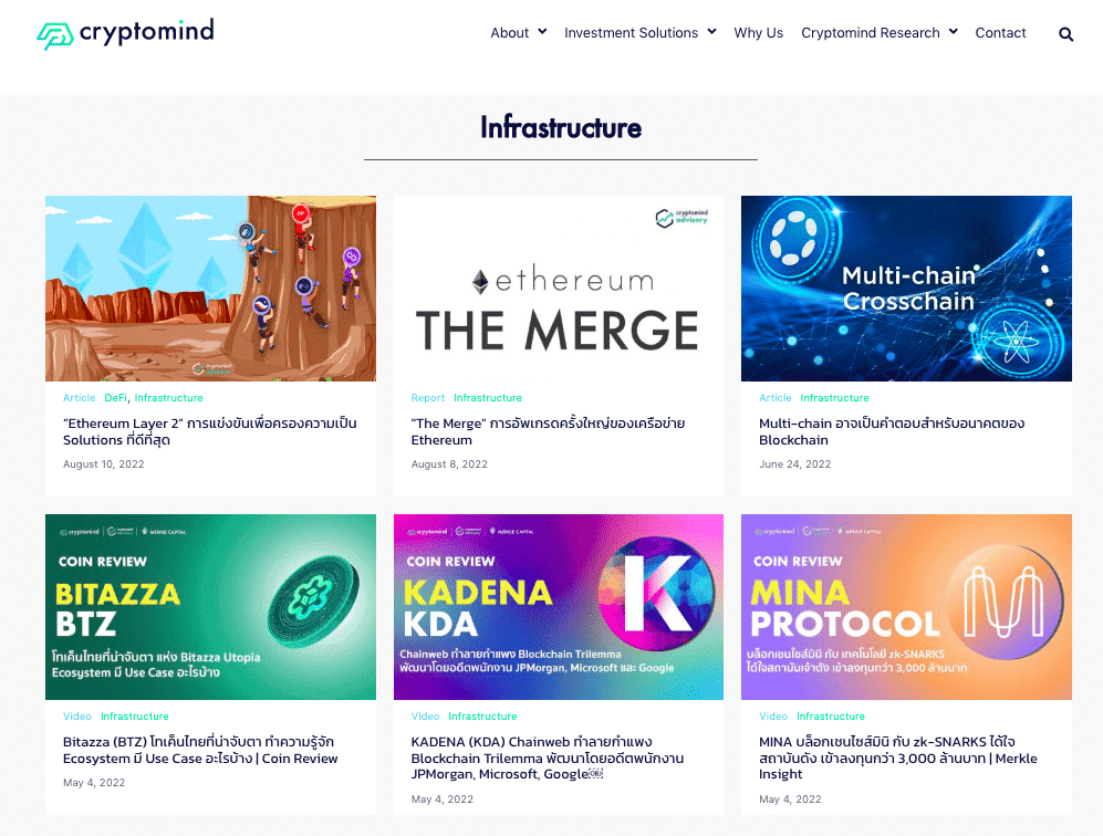 Cryptomind Advisory เปิดตัว Cryptomind Research แหล่งรวมข้อมูลข่าวสารในโลก Crypto และสินทรัพย์ดิจิทัลแบบเจาะลึกบนเว็บไซต์ให้อ่านฟรี