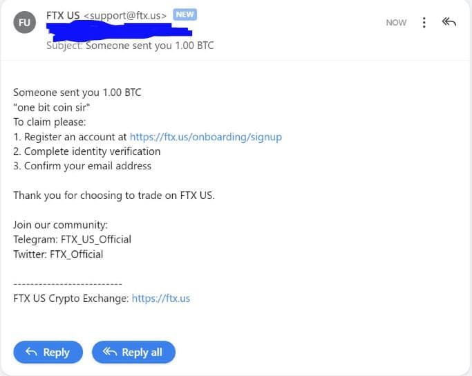 FTX เพิ่มคุณสมบัติใหม่ในการส่ง Crypto ผ่านอีเมลและเบอร์โทรศัพท์