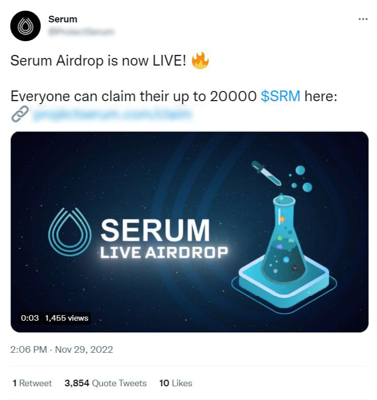 Scam รูปแบบใหม่! ใช้โปรเจคต์ตายแล้วเป็นเครื่องมือหลอกแจก Airdrop เตือนนักลงทุนระวัง