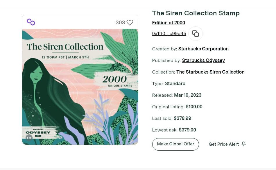 Starbucks Odyssey เปิดตัว 'The Siren Collection' NFT รุ่นลิมิเต็ดเอดิชั่นครั้งแรก