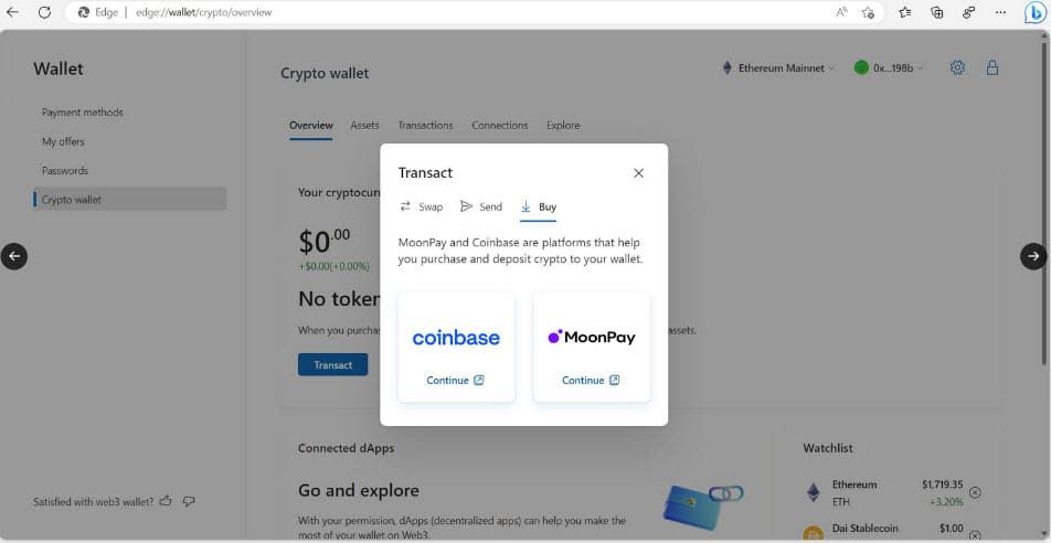 Microsoft อาจกำลังทดสอบการรวมกระเป๋า Web3 Wallet ในเบราว์เซอร์ Edge