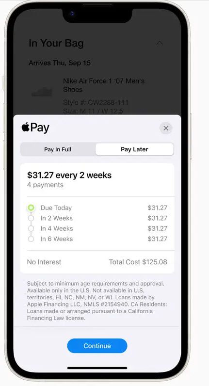 Apple เปิดตัว Apple Pay Later ให้คุณแบ่งจ่ายได้ 4 งวดใน 6 สัปดาห์ รวมทั้งไม่มีดอกเบี้ยและค่าธรรมเนียม