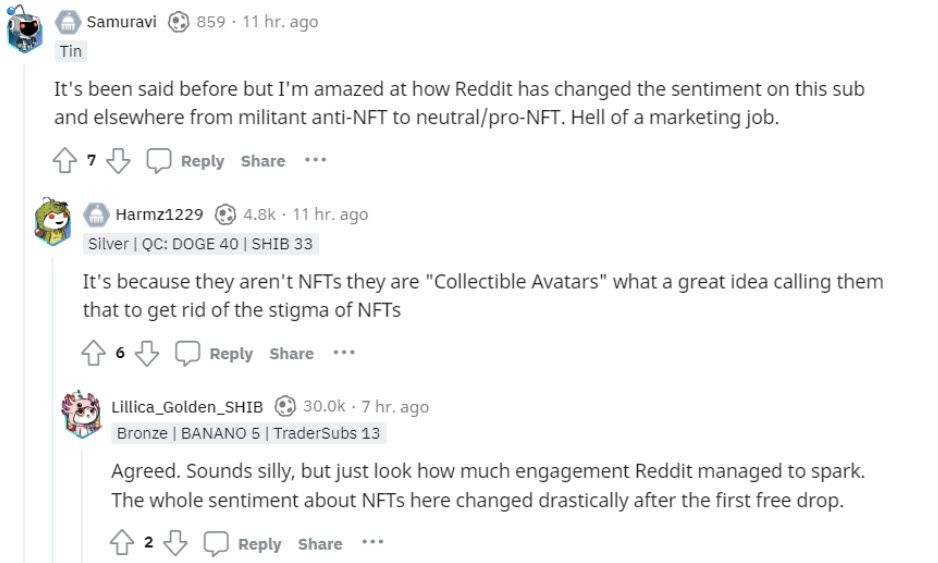 Reddit เปิดตัว “Reddit Avatars NFT Gen 3” บน Polygon