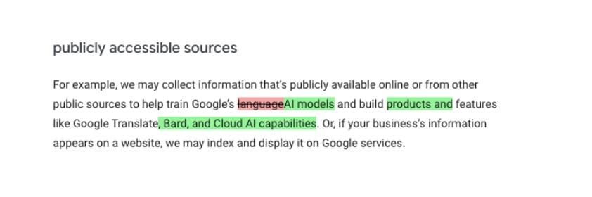 Google อัปเดตนโยบายความเป็นส่วนตัว เพื่อนำมาใช้ในการฝึกอบรม AI
