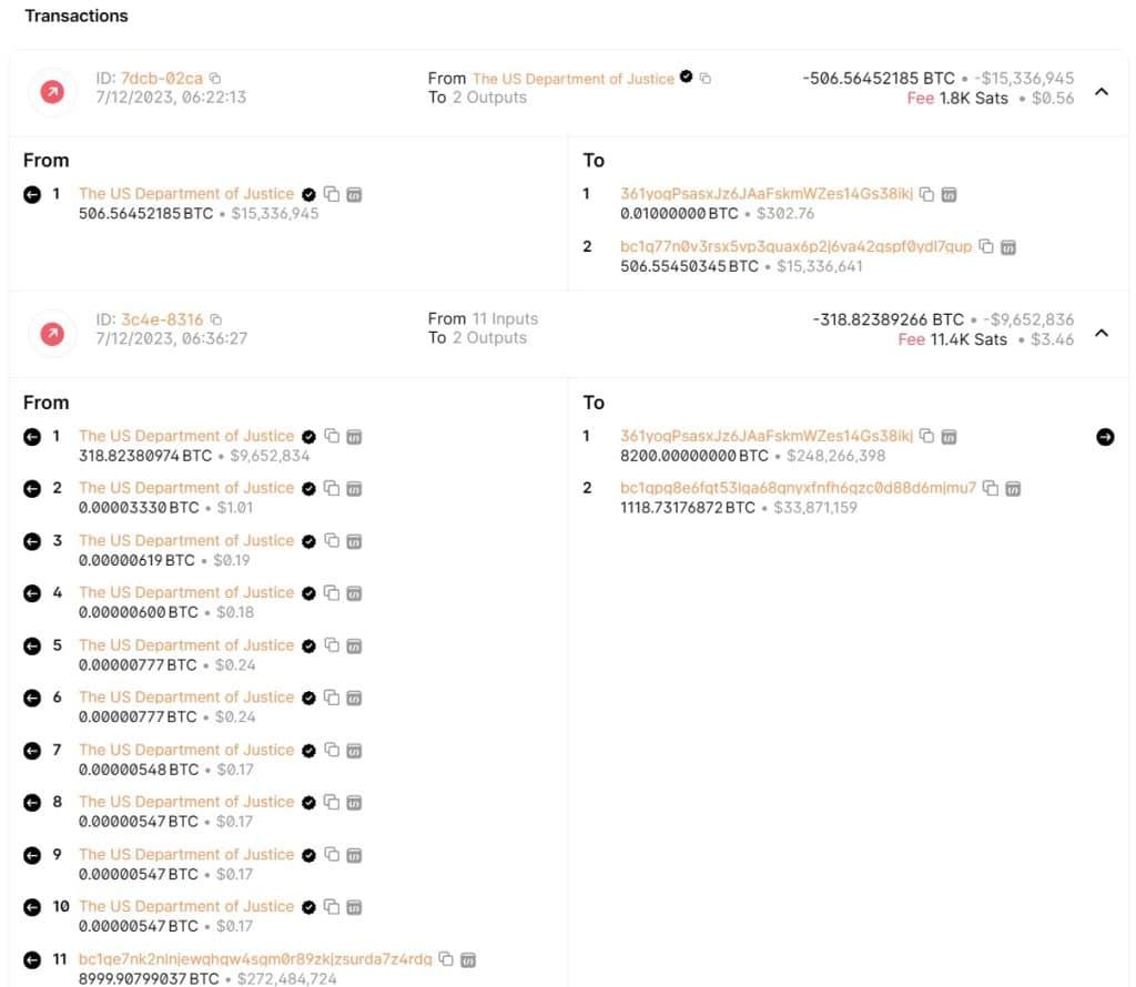 รัฐบาลสหรัฐฯ มีการโอนย้ายเกือบ 10,000 Bitcoin มูลค่ากว่า $300M จากการยึดมาจาก Silk Road