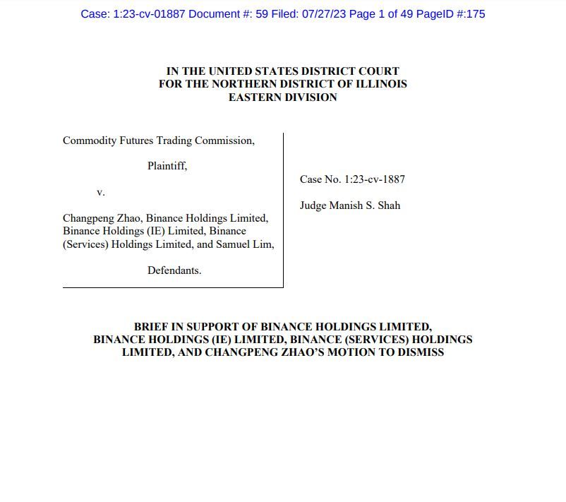 CEO Binance กล่าวว่า CFTC ต้องการควบคุมบุคคลและบริษัทต่างชาติ ที่อยู่นอกสหรัฐฯ เป็นการใช้อำนาจเกินขอบเขต