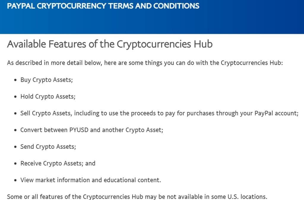 PayPal จะเปิดตัวฟีเจอร์ "Cryptocurrencies Hub" แก่ผู้ใช้บางคน เพื่อขายและซื้อ Crypto ได้