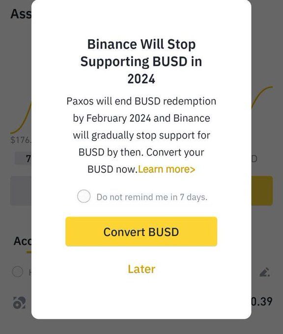 Binance เตรียถอดคู่เทรด BUSD 8 คู่เร็ว ๆ นี้ และจะยุติการสนับสนุน BUSD เต็มรูปแบบภายในปี 2024