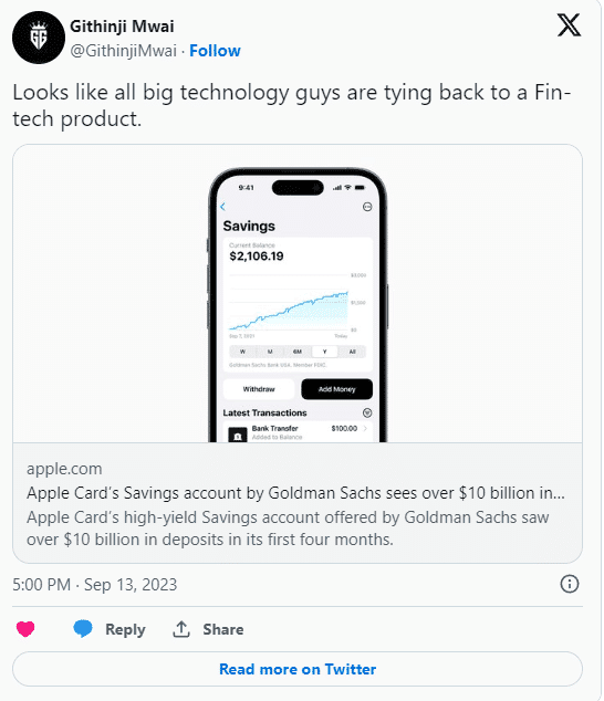 Apple และ Goldman Sachs ยกเลิกแผนเปิดตัวแอป Futures Trading