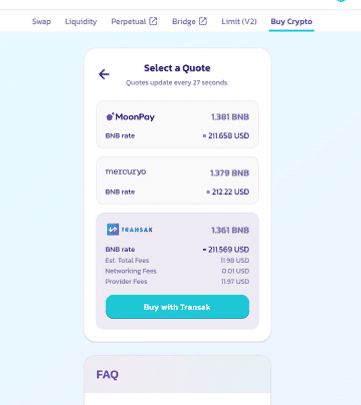 Pancakeswap เปิดให้ซื้อ Crypto ด้วยบัตรเดบิต, Google Pay, Apple Pay และวิธีอื่น ๆ ผ่าน Transak