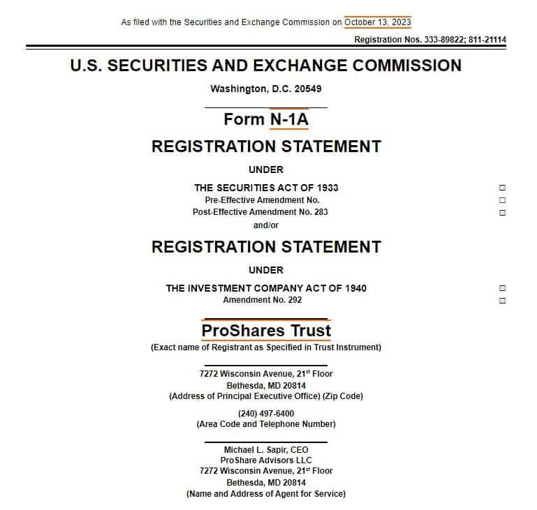ProShares เตรียมเปิดตัว Short Ether Strategy ETF ตัวแรก ในเดือนพฤศจิกายน