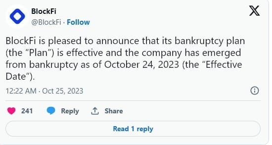 ข่าวดี! BlockFi ประกาศว่า อนุญาตให้ผู้ใช้ทั้งในสหรัฐอเมริกาและต่างประเทศ "ส่งคำขอถอนเงิน" ได้แล้ว