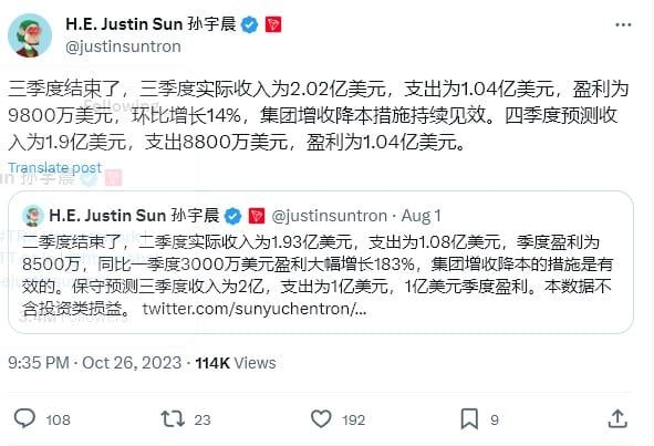 Justin Sun โว!! HTX ฟันกำไรสูงสุดเป็นประวัติการณ์แม้จะมีการลดพนักงานก็ตาม
