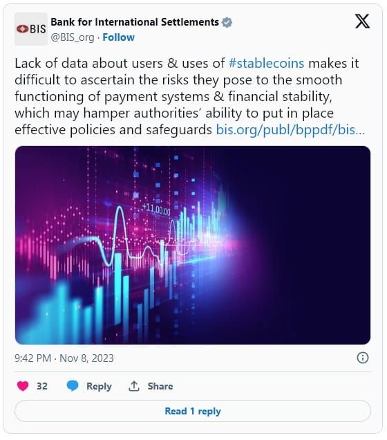 Stablecoins 'ไม่ใช่ Store of Value ที่ปลอดภัย' - ธนาคารเพื่อการชำระหนี้ระหว่างประเทศ (BIS) เตือน!